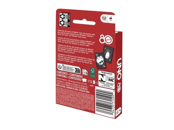 UNO Mattel 80th Ruby Red