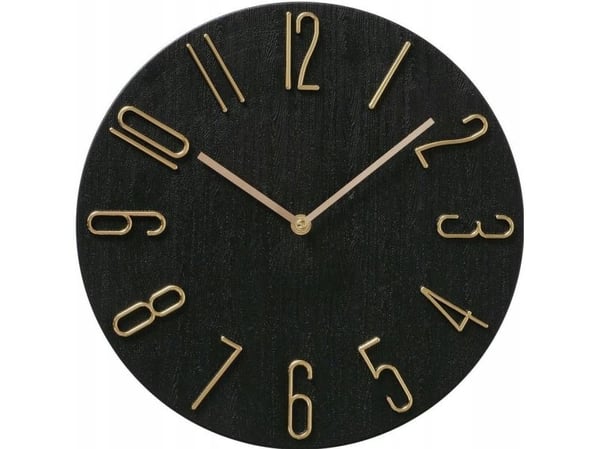 Boltze klokke svart tak TEMPO, Ø 30 cm