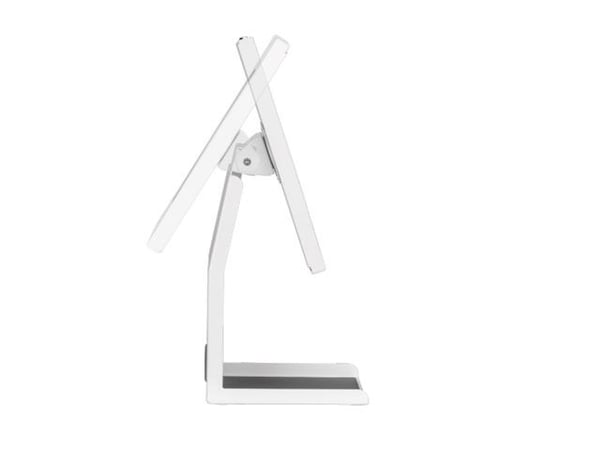 DELTACO Office ARM-0514 - Stativ - Rotate & Tilt - for nettbrett - med POS skriverholder - hvit - monteringsgrensesnitt: 75 x 75 mm - skrivebord