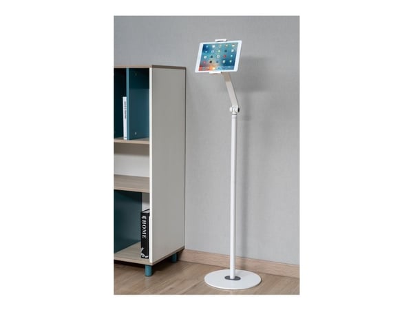 DELTACO Office ARM-0561 - Stativ - justerbar arm - for mobiltelefon/nettbrett - universal - skjermstørrelse: 4.7"-12.9" - plassering på gulv, fritt...