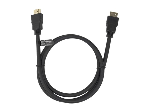DELTACO - High Speed - HDMI-kabel med Ethernet - HDMI hann lås til HDMI hann lås - 1 m - svart - støtte for 4K 60 Hz (3840 x 2160)