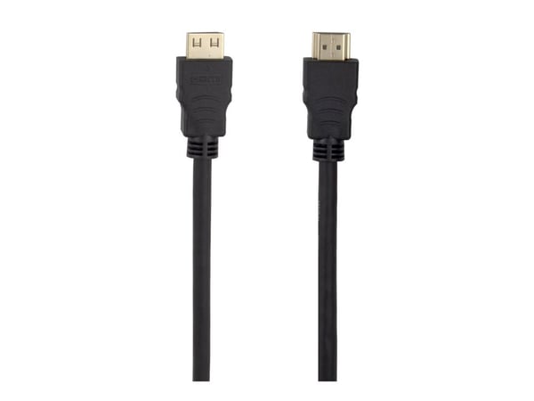 DELTACO - High Speed - HDMI-kabel med Ethernet - HDMI hann lås til HDMI hann lås - 5 m - svart - 4 K 30 Hz (3840 x 2160) støtte, fleksibel