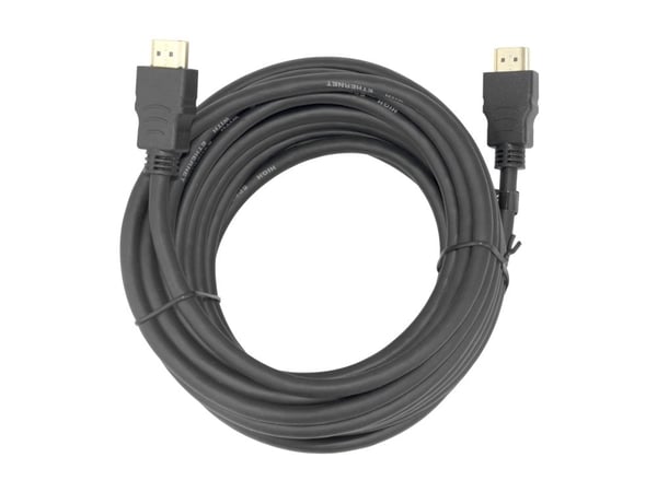 DELTACO - High Speed - HDMI-kabel med Ethernet - HDMI hann lås til HDMI hann lås - 7 m - svart - 4 K 30 Hz (3840 x 2160) støtte, fleksibel