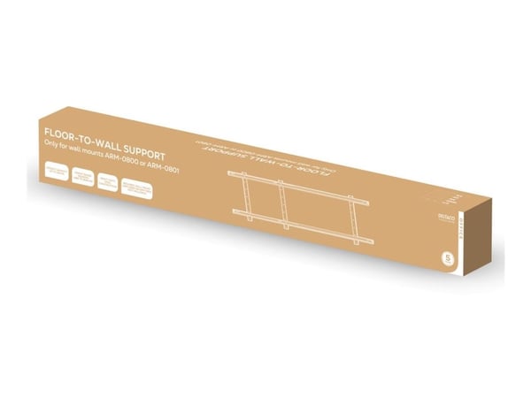 DELTACO Office ARM-0811 - Monteringskomponent (gulv-til-vegg støtte) - for LCD-skjerm - robust stål - svart