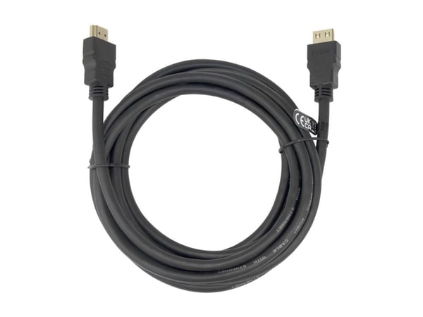 DELTACO - High Speed - HDMI-kabel med Ethernet - HDMI hann lås til HDMI hann lås - 3 m - svart - støtte for 4K 60 Hz (3840 x 2160)