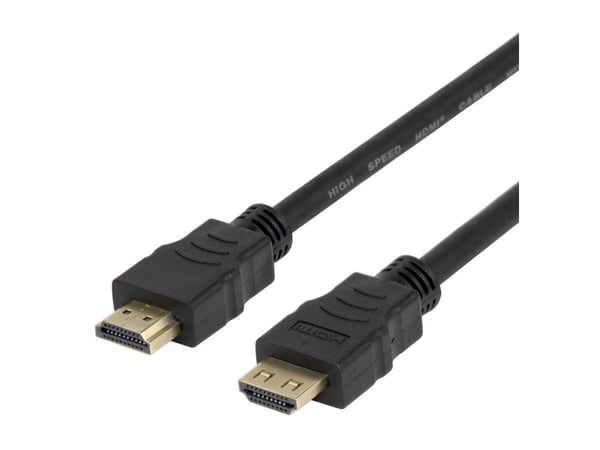 Deltaco HDMI-1020D-FLEX-LOCK, 2 m, HDMI-tyyppi A (vakio), HDMI-tyyppi A (vakio), 3840 x 2160 pikseliä, musta