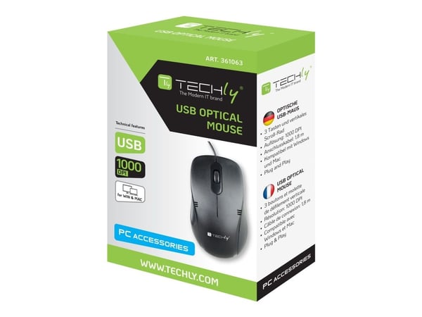 Techly Techly Langaton 2.4GHz RF USB pystysuora 3200dpi optinen hiiri