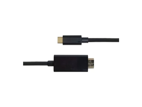 DELTACO - Adapterkabel - 24 pin USB-C hann til HDMI hann - 1 m - svart - 4 K 60 Hz (4096 x 2160) støtte