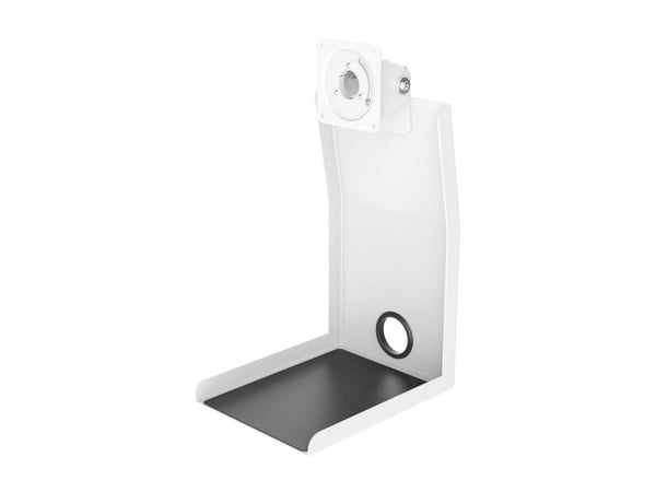 DELTACO Office ARM-0514 - Stativ - Rotate & Tilt - for nettbrett - med POS skriverholder - hvit - monteringsgrensesnitt: 75 x 75 mm - skrivebord
