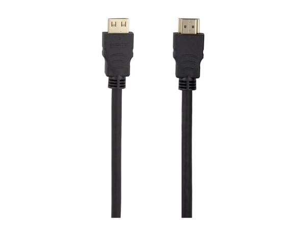 DELTACO - High Speed - HDMI-kabel med Ethernet - HDMI hann lås til HDMI hann lås - 1 m - svart - støtte for 4K 60 Hz (3840 x 2160)