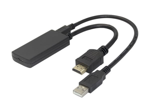 DELTACO - Video adapter - HDMI hann til USB-C hunn - svart - støtte for 4K 60 Hz (3840 x 2160)