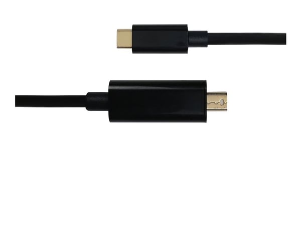 DELTACO - Adapterkabel - USB-C (hann) til Mini DisplayPort (hann) - DisplayPort 1.2 - 1 m - aktiv, støtte for 4K 60 Hz (3840 x 2160), støtte for 10...