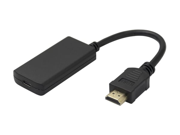 DELTACO - Video adapter - HDMI hann til USB-C hunn - svart - støtte for 4K 60 Hz (3840 x 2160)