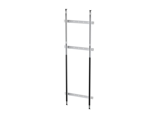 DELTACO Office ARM-0811 - Monteringskomponent (gulv-til-vegg støtte) - for LCD-skjerm - robust stål - svart