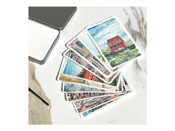 Hahnemühle - Watercolor postcard - A6 (105 x 148 mm) - 30 ark - naturlig hvitt