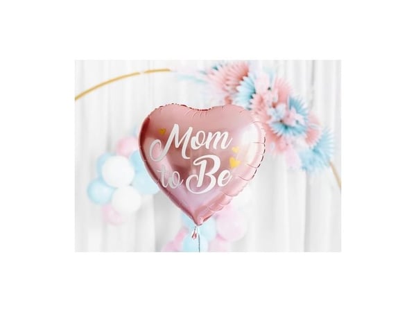 PartyDeco FB92-081-KARTON, Gull, Rosa, Hjerteformet, Folie, Temafest, Engelsk, 35 cm
