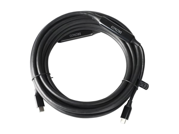 Kabel DELTACO USB-C C-C, aktiv, 10 Gbps, 3A, 5m / 1902003