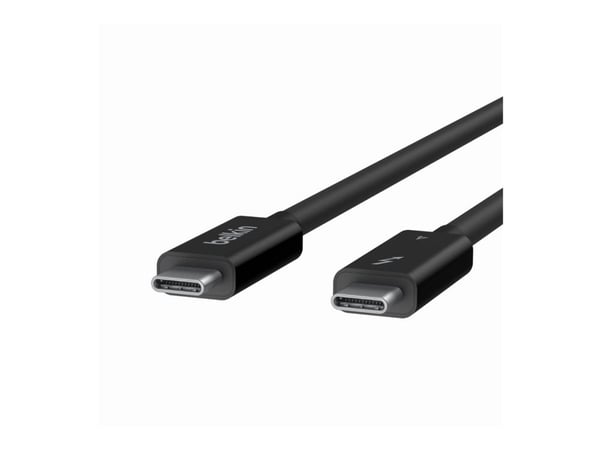 Belkin CONNECT - Thunderbolt-kabel - USB-C (hann) reversibel til USB-C (hann) reversibel - Thunderbolt 4 - 1 m - passiv, USB Power Delivery (100 W)...