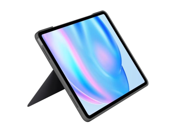 Logitech Combo Touch - Tangentbord och foliefodral - med pekdyna - bakgrundsbelyst - Apple Smart connector - QWERTY - brittisk - oxford-grå - för A...