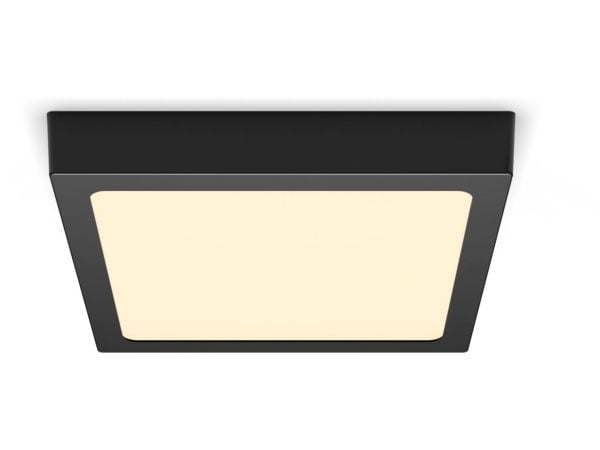 Philips Funksjonell Magneos-taklampe, 12 W, kvadratisk, Overflateegnet, Ikke-utskiftbare pærer, LED, 2700 K, 1150 lm, Svart