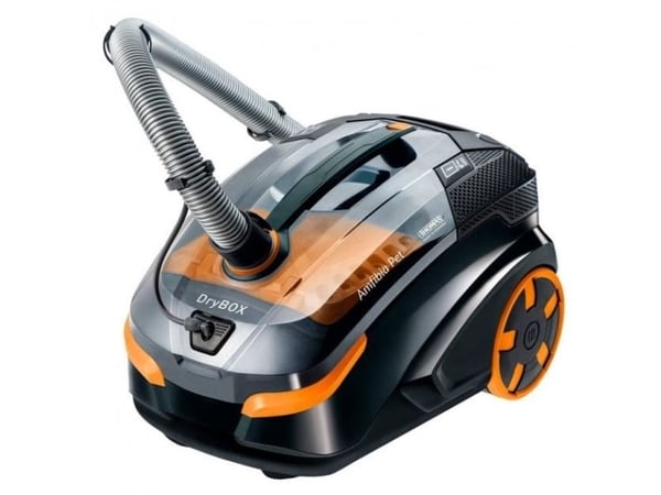 Thomas DryBox Amfibia Pet, 1700 W, Kuiva ja märkä, Pussiton, 2,6 L, HEPA, Musta, Oranssi
