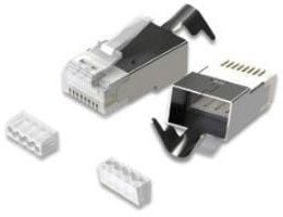 MicroConnect - Nätverkskontakt - RJ-45 (hane) - FTP - CAT 8.1 - modulär - aluminium (paket om 50)