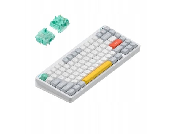 Nuphy - Halo75 v2 trådløst mekanisk tastatur - Ionic White Mint trådløst mekanisk tastatur