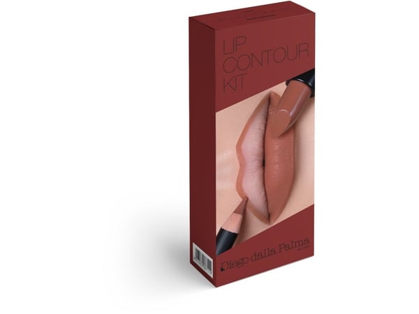 Diego Dalla Palma-sett: leppestift, krem-leppestift, 503 Karmel + Olówek contour/leppestiftpenn 503 Surowa sienna