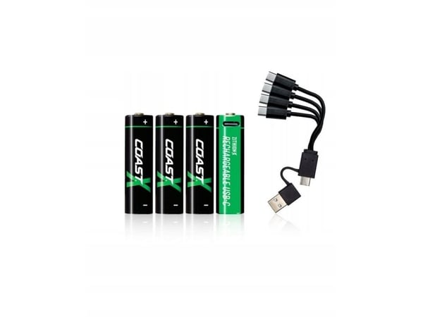 COAST ZITHION-X - Batteri 4 x AA-type - Li-Ion - 2400 mAh - 3 Wh