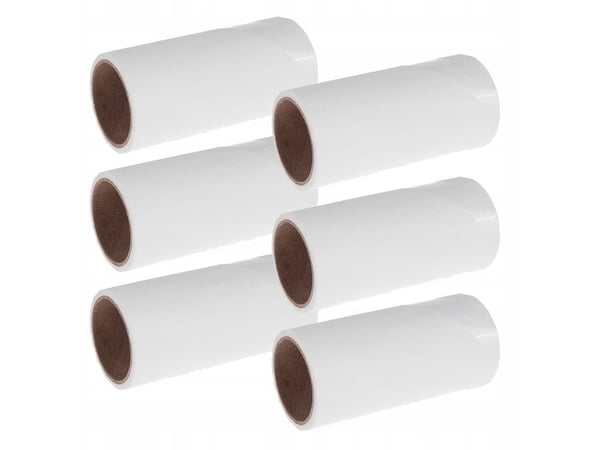 6 kpl:n vaatteiden puhdistusrullan täydennyspakkaus 10cm x 60 nauhaa (50)