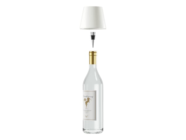 RealPower LED bordlampe dimbar kald/varm med batteri, hvit