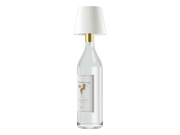 RealPower LED bordlampe dimbar kald/varm med batteri, hvit