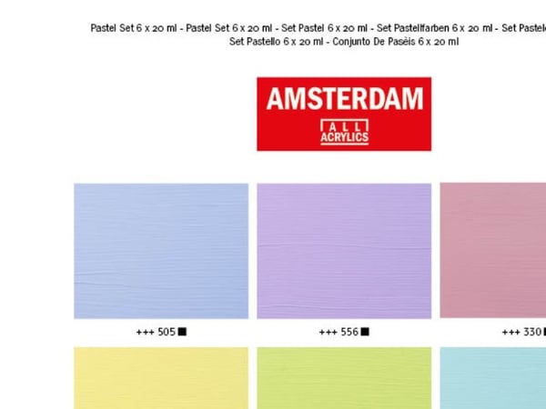 Amsterdam Standard Series akrylmaling pastellsett | 6 x