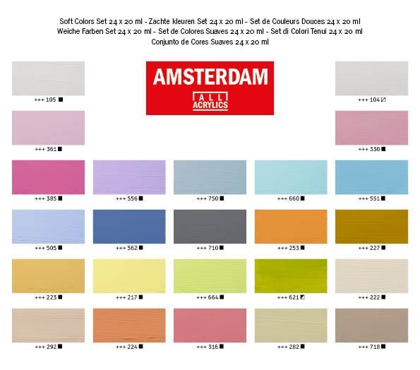 Amsterdam Standard Series akrylfärg soft colors set | 24 x