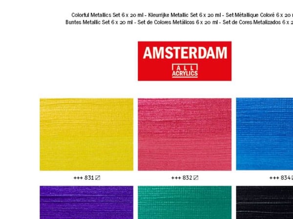 Amsterdam Standard Series akrylmaling fargerik metallisk sett | 6 x
