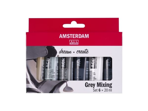 Amsterdam Standard Series akrylmaling grå blandesett | 6 x