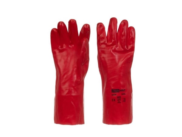 Hushållshandskar PVC röd H310r 35 cm