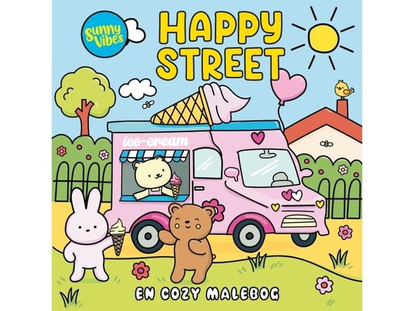 Happy Street: en mysig målarbok | Språk: Danska