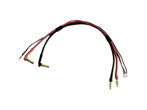 XCeed ladekabel [2x 4 mm gullkontaktstøpsel - 2x 4 mm gullkontaktstøpsel, 5 mm gullkontaktstøpsel] 60 cm ekstremt fleksibelt XCD-107265