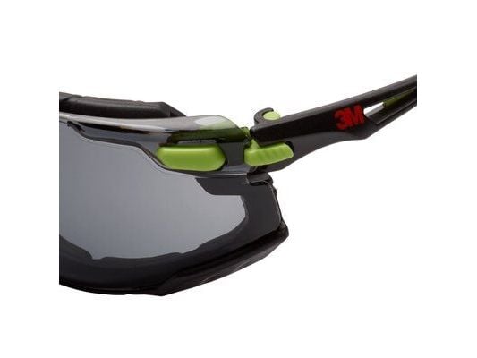 3M Schutzbrille S1GGC1 Grau Grün, Sikkerhetsbriller, Monteringsarbeid, Konstruksjons-/renoveringsarbeid, Støvarbeid, Slipearbeid, Turning/routing w...