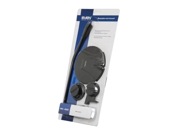 SVEN MK-200, -60 dB, 50 - 16000 Hz, Koblet med ledninger (ikke trådløs), 3.5 mm (1/8"), Sort, Spenne