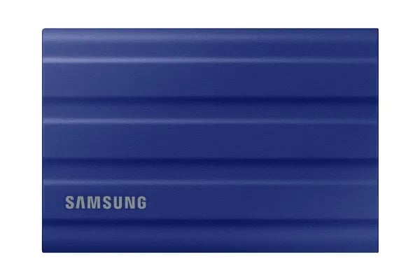 Samsung T7 Shield MU-PE1T0R - SSD - kryptert - 1 TB - ekstern (bærbar) - USB 3.2 Gen 2 (USB-C kontakt) - 256-bit AES - blå