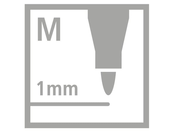 STABILO Pen 68 ARTY, Medium, 65 farger, Flerfarget, Projektil spiss, 1 mm, Flerfarget