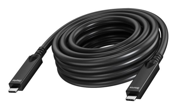 Vision - USB-kabel - USB-C (hann) til USB-C (hann) - USB 3.2 Gen 1 / DisplayPort 2.1 - 3 A - 10 m - Active Optical Cable (AOC), USB Power Delivery ...
