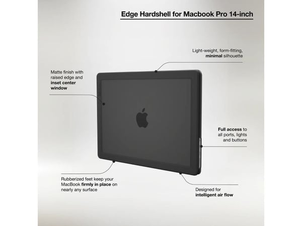 Incase Edge - Hardskallsveske for notebook - with Makrolon - svart