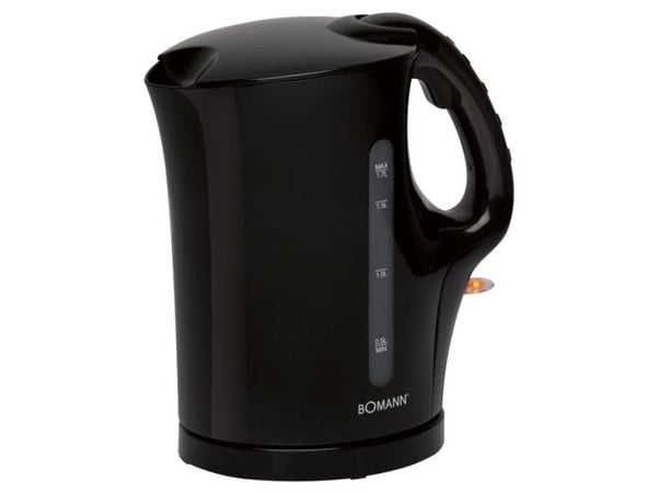 Bomann WK 6079 CB, 1,7 l, 2200 W, Svart, Plast, Vattennivå indikator, Överhettningsskydd