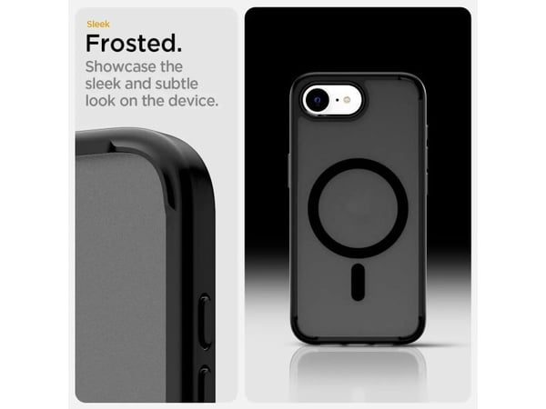 Spigen Crystal Hybrid (MagFit), Etui, Apple, iPhone 16e, 15,5 cm (6.1"), Svart