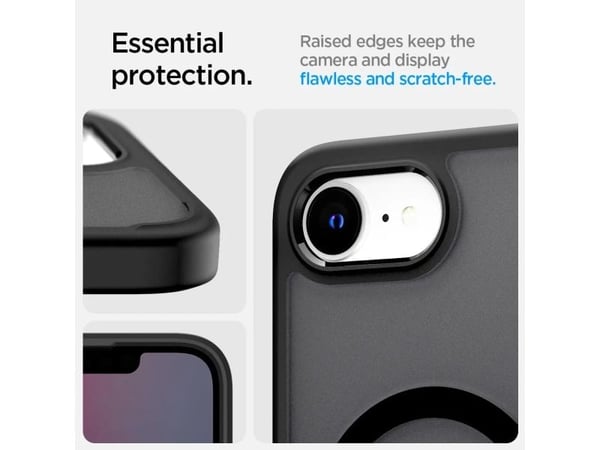 Spigen Crystal Hybrid (MagFit), Etui, Apple, iPhone 16e, 15,5 cm (6.1"), Svart