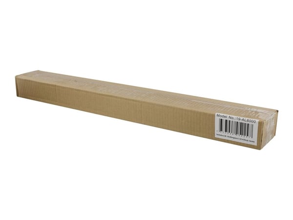 DELTACO - Tannstangsett - justerbar L-profil, 609 mm, 80-100 dyp - svart - 1U - 19"