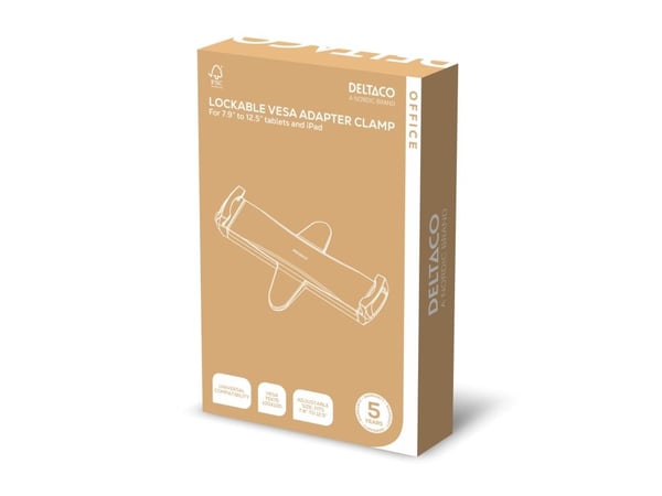 VESA adapteris planšetėms ir iPad&amp;#039;ams DELTACO OFFICE, 7,9"-12,5" / ARM-0533